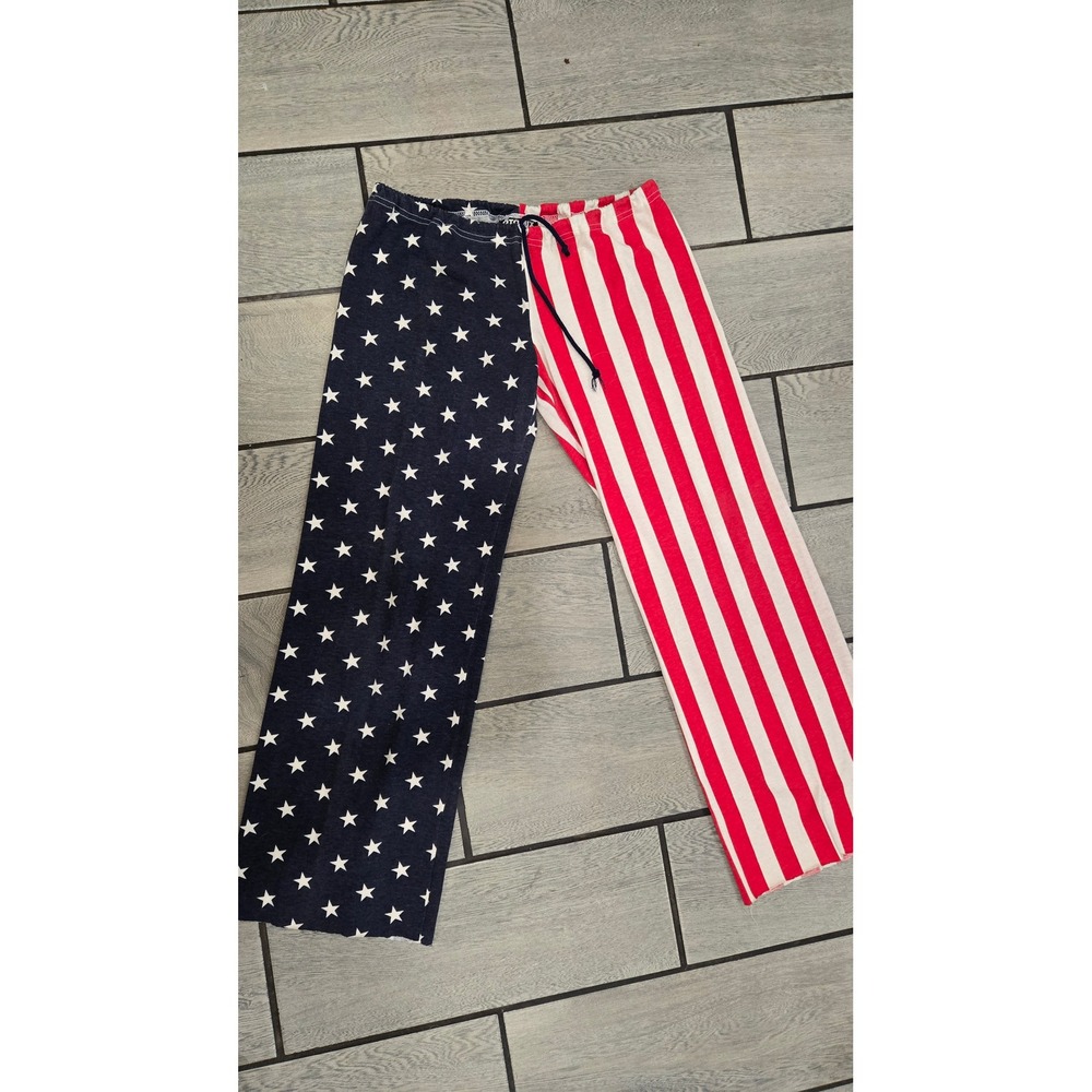 Vintage Otomix American Flag Bodybuilding Baggy Gym Pants Stars Stripes Small